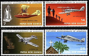 Папуа Новая Гвинея, 1972, Самолеты, 4 марки